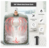 Portable Steam Sauna w/ 9-gear Adjustable Temperature & Herbal Box Grey