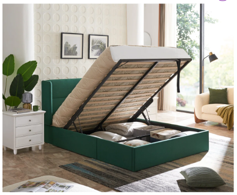 SPECIAL - Full Size Hydraulic Lift Up Storage Upholstered Platform Bed