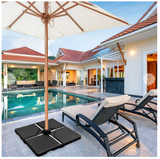 *SPECIAL* - 4 Pieces Square Fillable Patio Umbrella Base Set