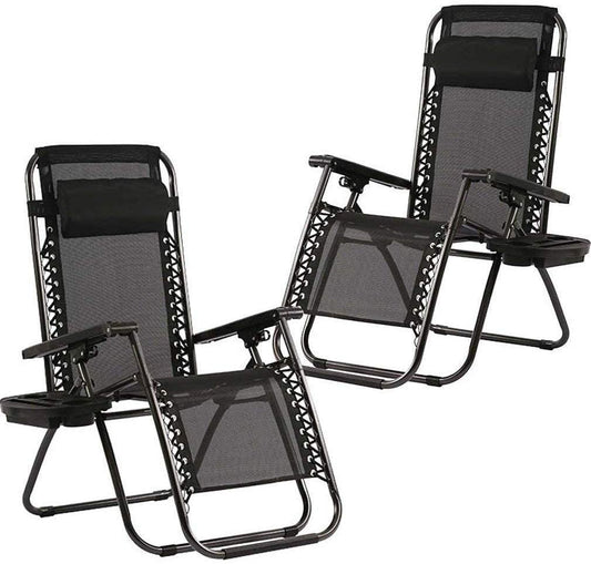 SPECIAL, Zero Gravity Chair Patio Chair with Pillow and Drink Holder