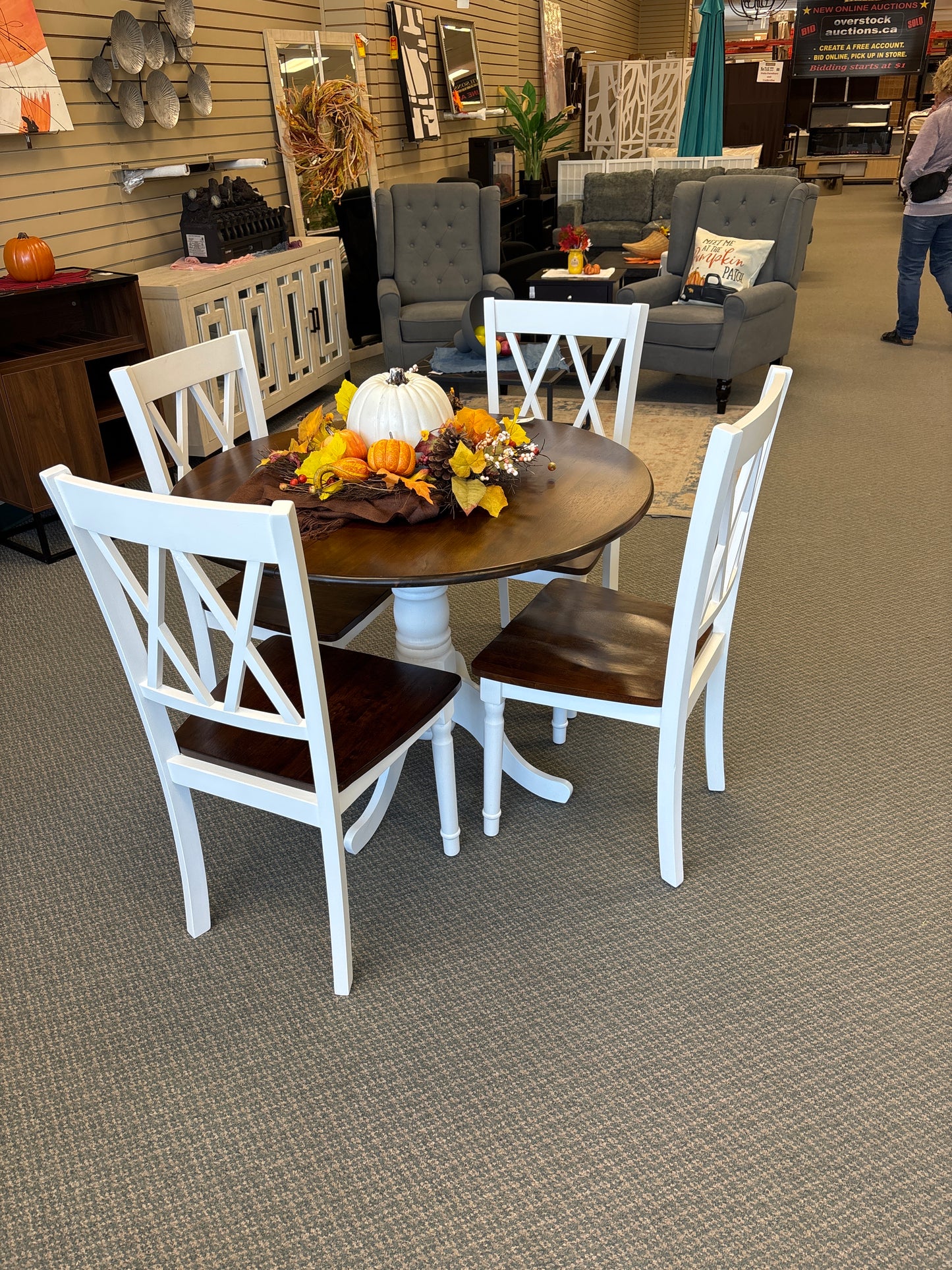5 Piece farmhouse dining set  Fully Assembled,