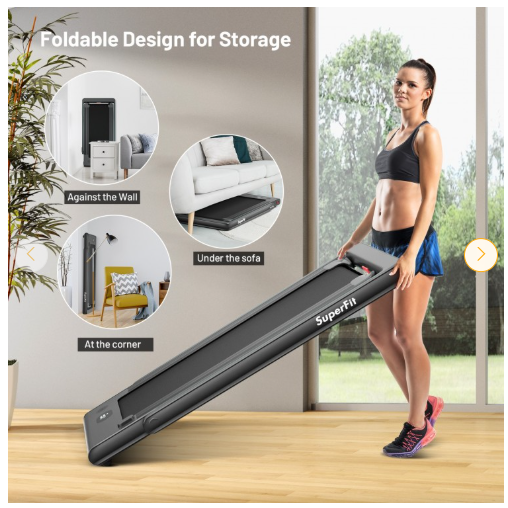 SPECIAL 2.25 HP 2-in-1 Folding Walking Pad Treadmill with App Control (MAX 265lbs) (Shipping Damage)
