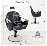 *SPECIAL * - 360°Swivel Reclining Salon Chair for Hair Stylist (DEFECTIVE PUMP)