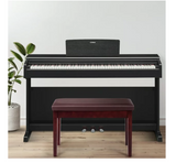 Solid Wood PU Leather Piano Bench Padded Double Duet Keyboard Seat Storage Brown