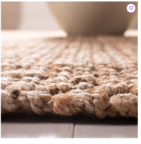 8' x 10' - Lorelei Hand Woven Jute Solid Colour Rug