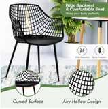 Modern Dining Chair  - Set of 4 - Plastic Shell with Metal Legs - Slightly Marked