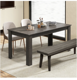 63 Inch Rectangular Modern Dining Kitchen Table-Gray  (Fully Assembled)