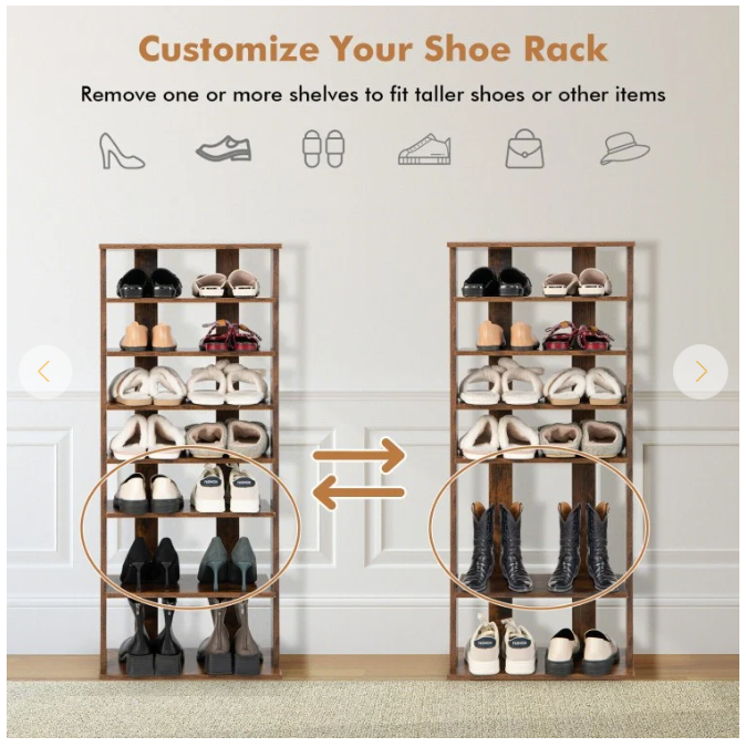 7 Tiers Vertical Shoe Rack