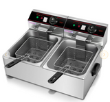 3400W Dual Tank Electric Countertop Deep Fry