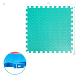 12 Pieces Puzzle Interlocking Flooring Mat with Anti-slip/Waterproof Surface - Yellow/Blue only