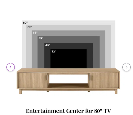Farmann Reeded 2-Door TV Stand - Fully Assembled