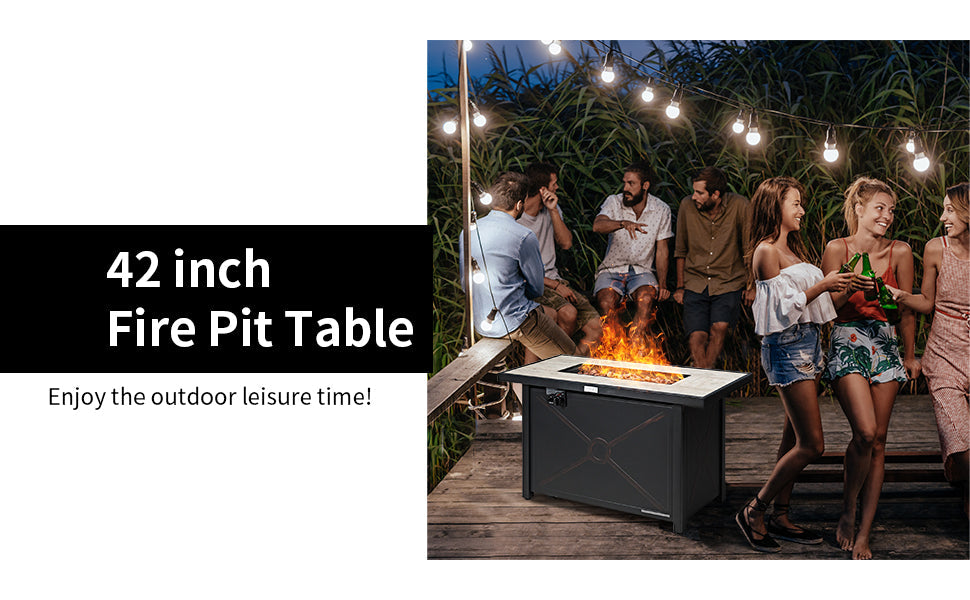 42 Inches 60,000 Fire Pit Table,  clean customer return special, assembled