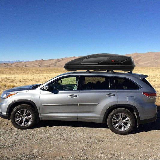 Goplus 14 Cubic Feet Cargo Box Dual-sided Opening Car Roof Box with lock and key