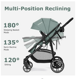 SPECIAL, 2 in 1 Baby Stroller, High Landscape Infant Stroller and Reversible Bassinet Pram, Foldable Pushchair with Adjustable Canopy