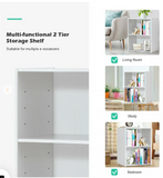 2-Layer Multifunctional Furniture Display Cabinet with Large Capacity Storage Space