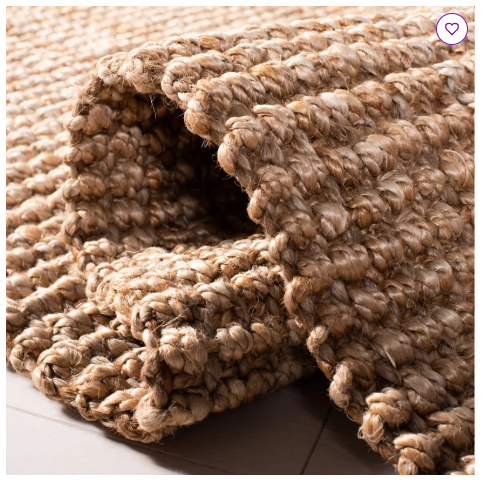 8' x 10' - Lorelei Hand Woven Jute Solid Colour Rug