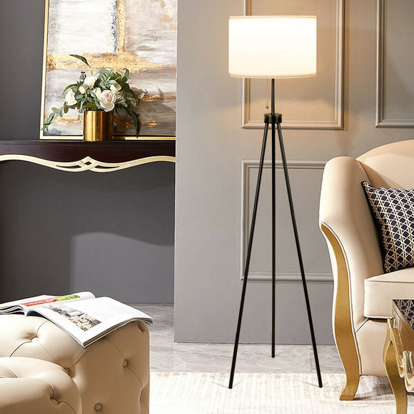 Modern Metal Tripod Floor Lamp with Chain Switch - Assembled - Scratch and Dent