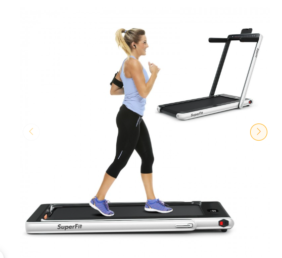 Special - 2.25 HP 2-in-1 Folding Walking Pad Treadmill and App Control (MAX 265lbs) [Shipping Damage]