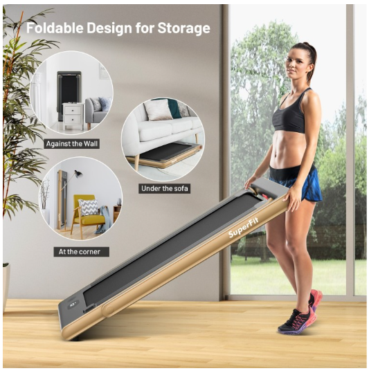 SPECIAL - 2.25 HP 2-in-1 Folding Walking Pad Treadmill with Dual Display and App Control