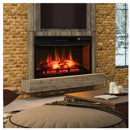 Scratch & Dent, No Box, 26 Inch Electric Fireplace Insert 4777 BTU Recessed Freestanding Fireplace w/ Remote