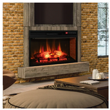 1400W 26 Inch Electric Fireplace Insert 4777 BTU Recessed Freestanding Fireplace w/ Remote