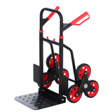 6-Wheels Climbing Stairs Trolley Hand Truck Foldable Steel Load Cart