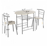 3-Piece Space-Saving Bistro Set for Kitchen and Apartment - Scratch and Dent