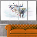 SPECIAL, Deer, 4 piece  canvas Graphic Art Set