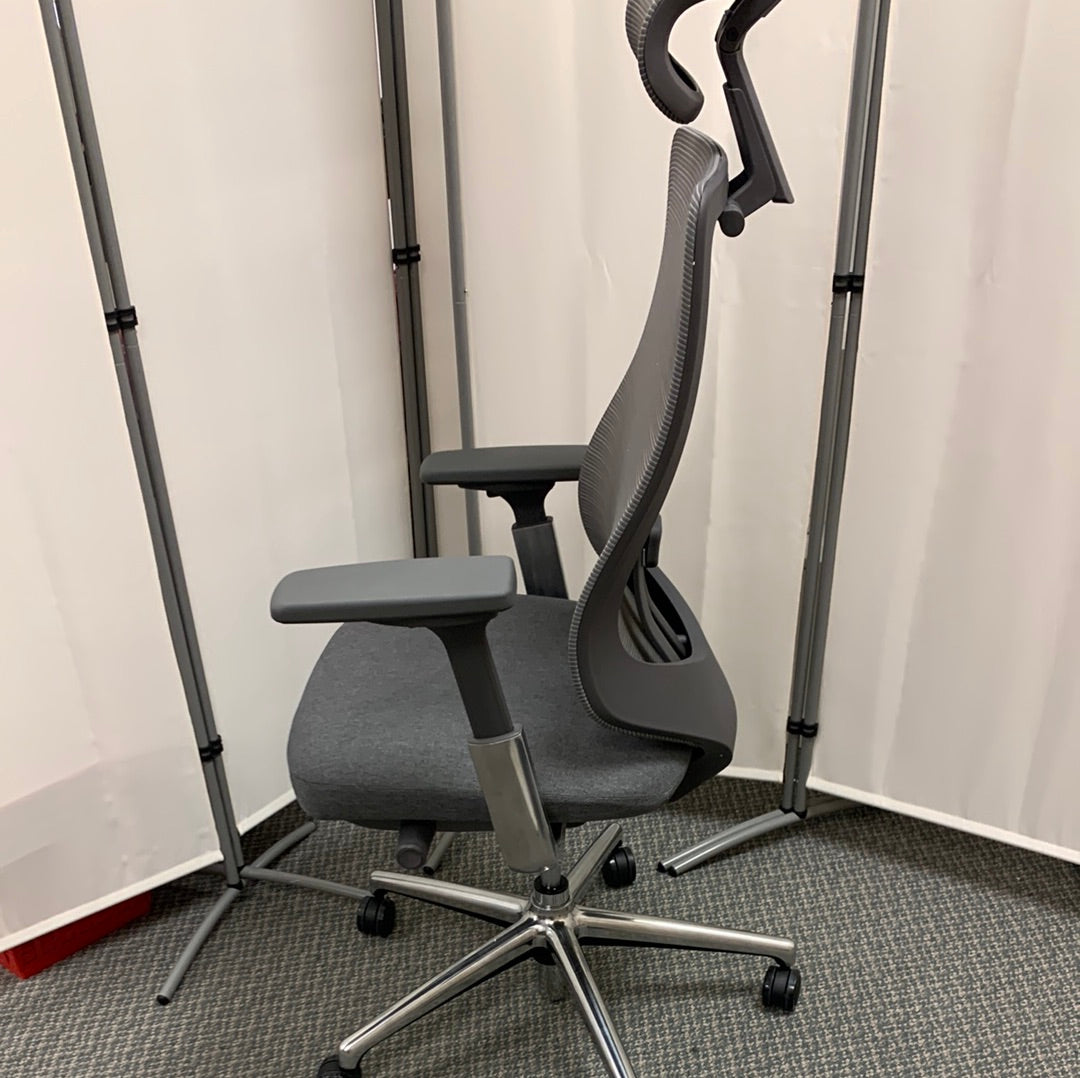 High Back Ergonomic Swivel Desk Chair, grey