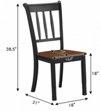 2 Pieces Solid Whitesburg Spindle Back Wood Dining Chairs