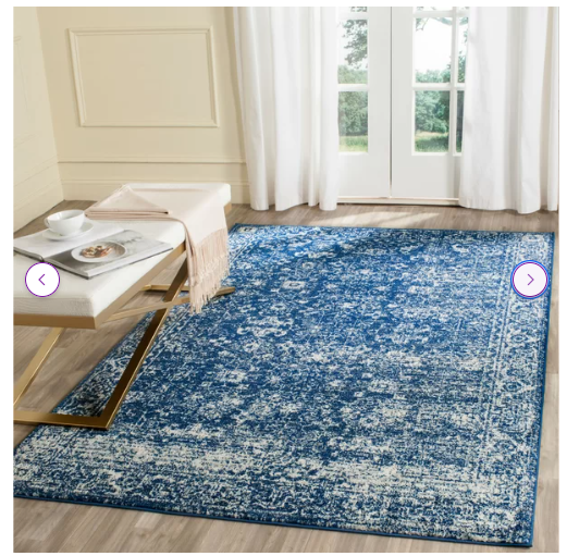 8' x 10' - Abdel Oriental Navy/Ivory Area Rug