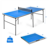 6’x3’ Portable Tennis Ping Pong Folding Table Indoor/Outdoor