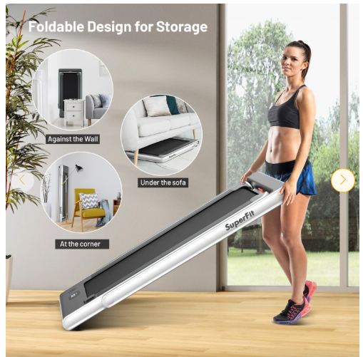 Special - 2.25 HP 2-in-1 Folding Walking Pad Treadmill and App Control (MAX 265lbs) [Shipping Damage]