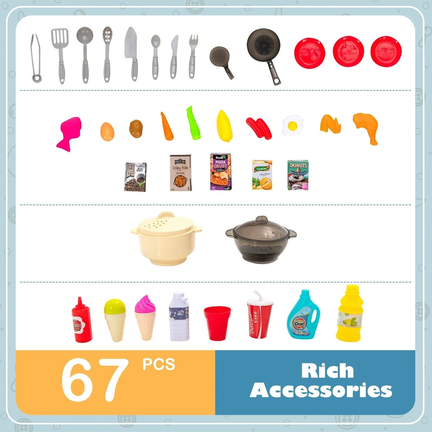 Play Kitchen Set for Kids with Food and Realistic Lights and Sounds *UNASSEMBLED*