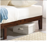 *SPECIAL*-12" Classic Solid Wood Platform Bed Frame w/Wooden Slats, Twin, Antique Espresso