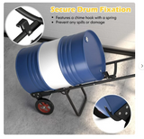Drum Hand Truck Steel Dolly Drum Cart 1200lbs Capacity with 2 Rubber Wheels - Scratch and Dent