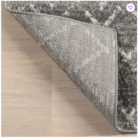 6'7" x 9' - Amanuel Trellis Area Rug, Dark Grey