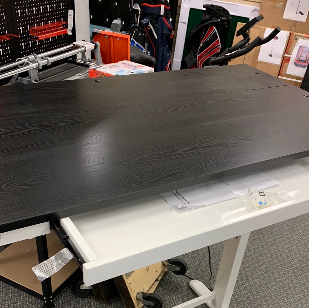 Electric adjustable height desk, new replacement top installed, Scratches on Top Surface