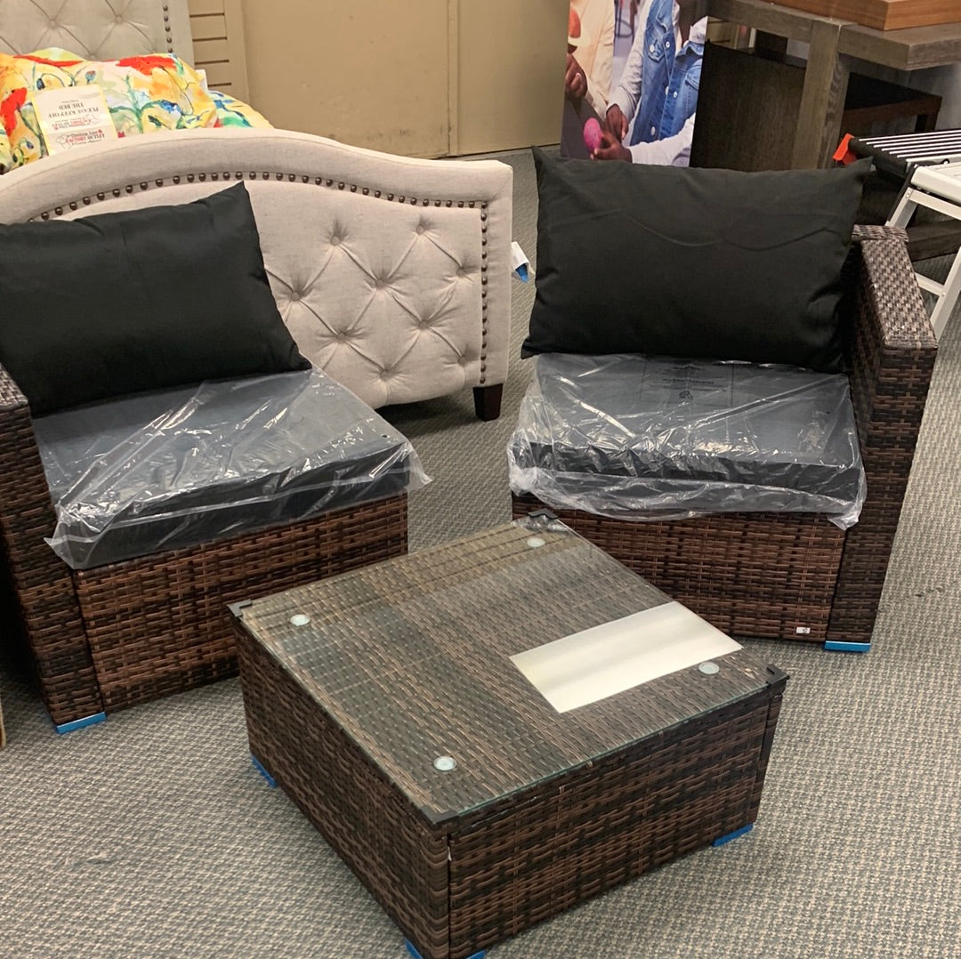 SPECIAL, No Tax, 3 piece wicker set