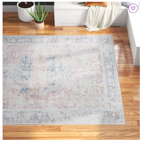 Quinn Oriental Flatweave Machine Washable Polyester Performance Area Rug - 7'6" x 9'6"