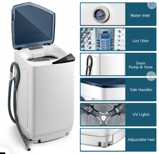 Full-automatic Washing Machine 7.7 lbs Washer / Spinner Germicidal