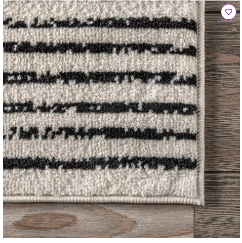 9' x 12 ,Joanne Trellis Area Rug, Black/Ivory