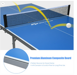 6’x3’ Portable Tennis Ping Pong Folding Table Indoor/Outdoor