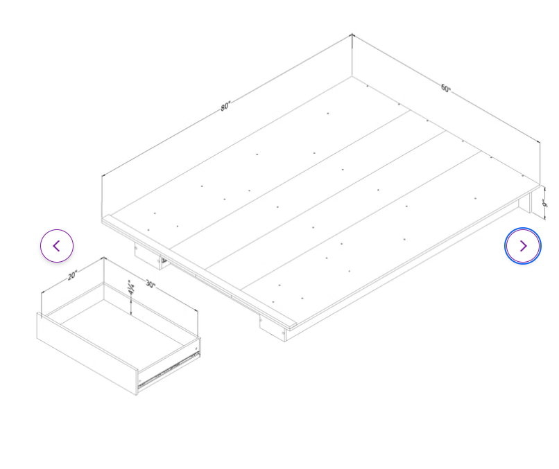 Queen Storage Platform Bed - Unassembled