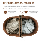 Handwoven Laundry Hamper Basket with 2 Removable Liner Bags