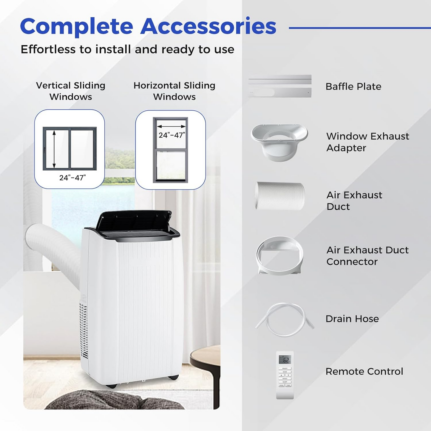 12000 BTU Portable  Heat Pump & Air Conditioner, Fan, Dehumidifier, 1 wheel sticks. SPECIAL