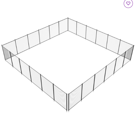 Set of 2 - 12'L x 4'H each, Pool Fence for Inground Pools (2 Boxes) - Customer Return