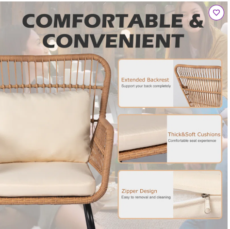 3 Piece Dawna Seating Group with Cushions (Fully Assembled)