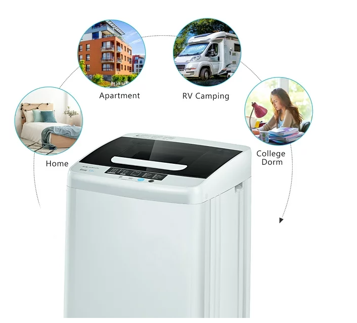 Full-Automatic Laundry Washing Machine 8.8lbs Spin Washer & Air Dryer - Customer Return