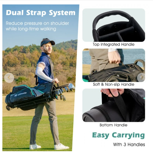 Women's Complete Ultimate Golf Club Set, Right Hand with Rain Hood-Turquois